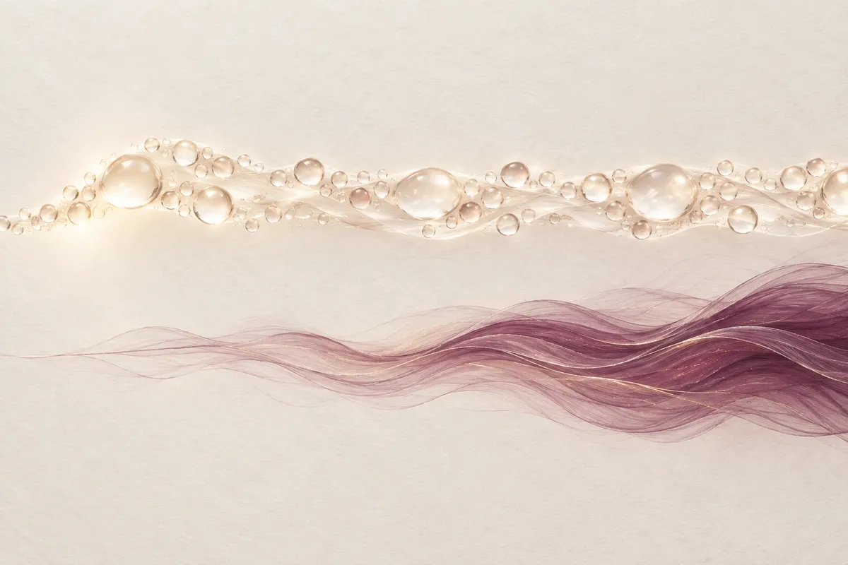 Two horizontal bands: the upper one brightens at the left and stays level, the lower one thickens gradually to the right